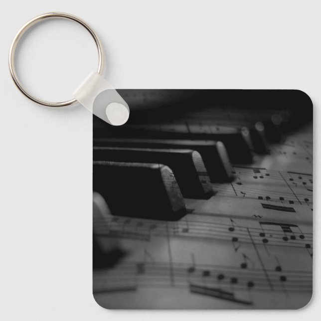 Porte-clés Touches de piano de musique (Recto)