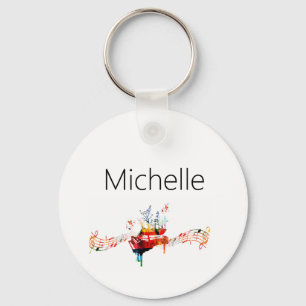 Porte-clés touches de piano pour enfants, pianiste