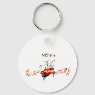 Porte-clés touches de piano pour enfants, pianiste