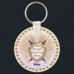Porte-clés Tough Christian Mom custom name<br><div class="desc">Tough Christian Mom custom name keychain by ArtMuvz Illustration. Matching mom apparel, Mom t-shirts, mothers day gifts for Mother, Grandma. Mom T-shirt, birthday gift and Christian apparel. To personalize click on "personalize this template" then edit the fields provided for your custom gift. You can add your name or add text...</div>
