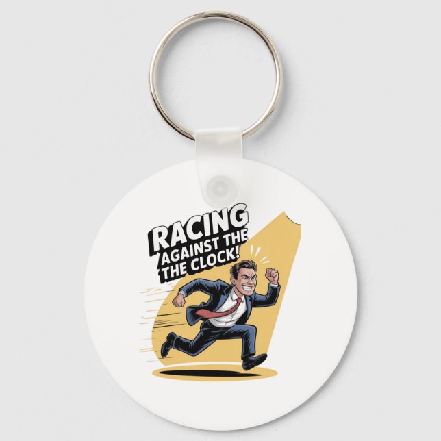 Porte-clés Toujours courir contre l'horloge (Recto)
