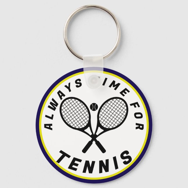 Porte-clés Toujours du temps pour le tennis (Recto)