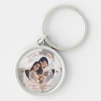 Porte-clés Toujours et à jamais souvenir photo de couple pers