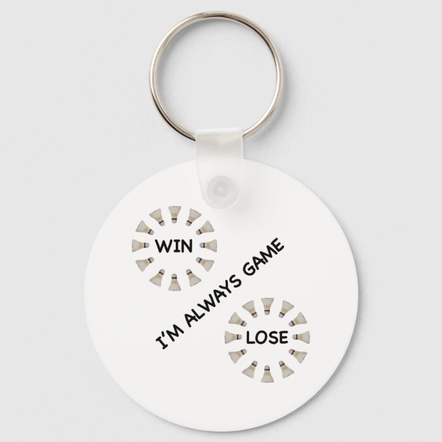 Porte-clés Toujours Jouer Pour Badminton (Recto)