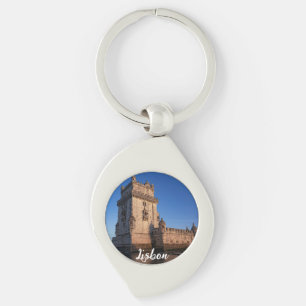 Porte-clés Tour Belem au coucher du soleil à Lisbonne, Portug