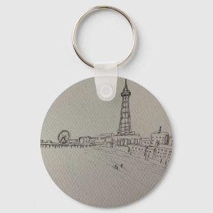 Porte-clés Tour de Blackpool, œuvre d'art originale