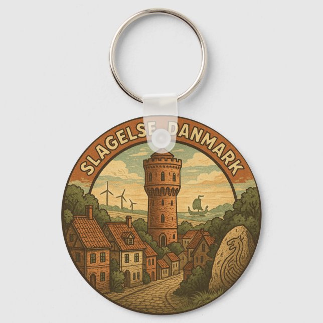 Porte-clés Tour de Slagelse Danemark (Recto)