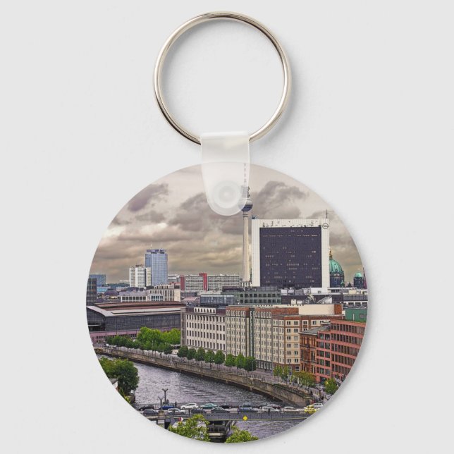 Porte-clés Tour de télévision (Fernsehturm), Berlin, Panorami (Recto)