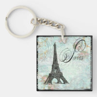 Tour Eiffel et roses roses