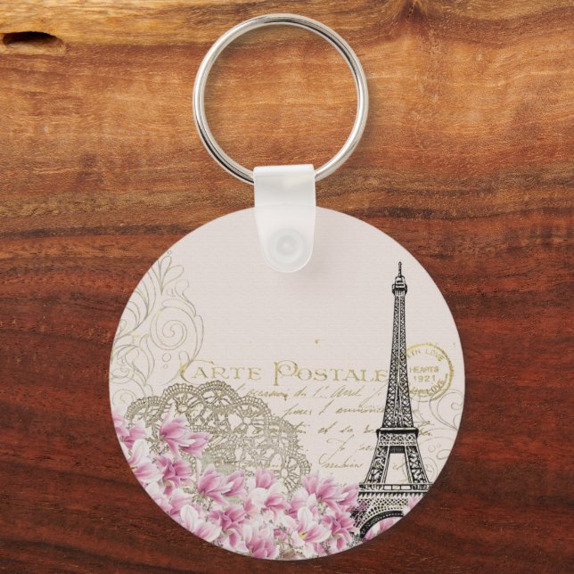 Porte-clés Tour Eiffel Meilleure Destination de Mariage Paris (Verso)