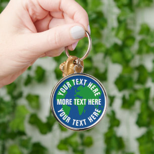 Porte-clés Tour sauver planète terre monde carte porte - clé 