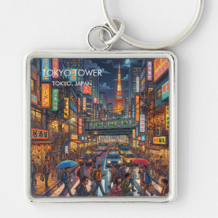 Porte-clés Tour Tokyo Tower Art de voyage