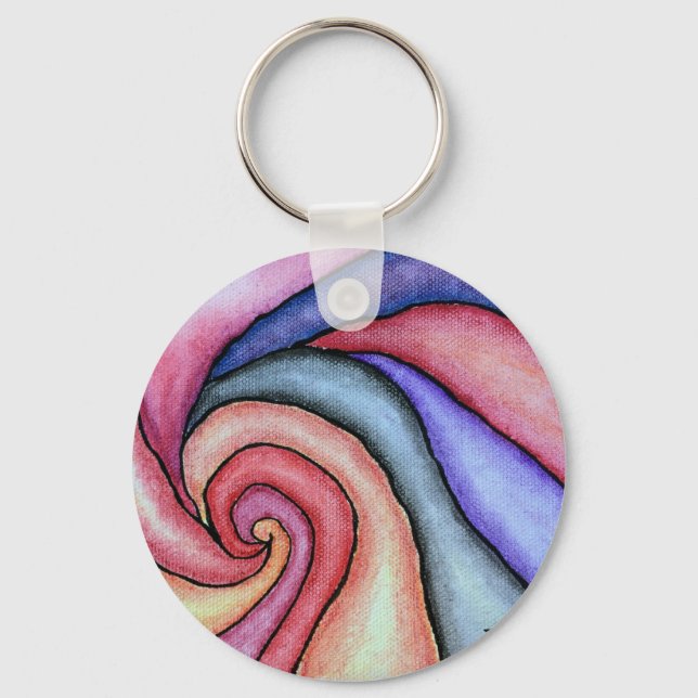 Porte-clés Tourbillon d'aquarelle (Recto)