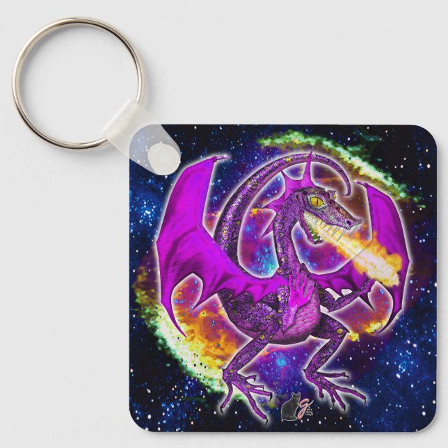Porte-clés Tourmaline Cosmic Dragon  (Recto)