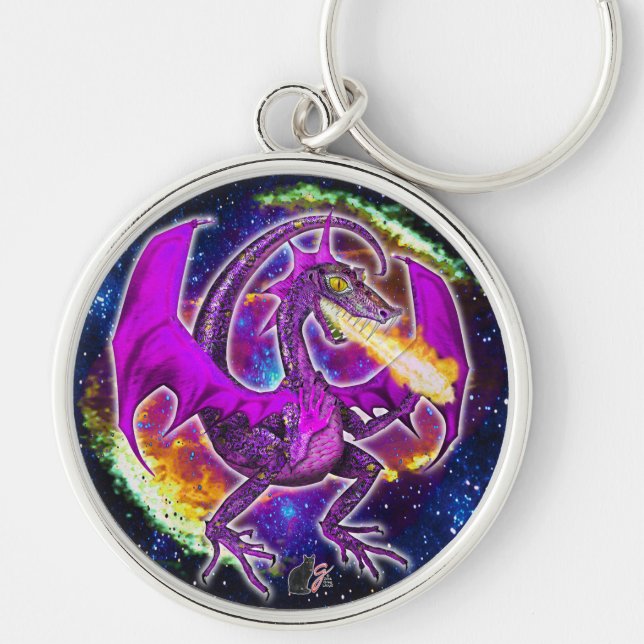 Porte-clés Tourmaline Cosmic Dragon  (Devant)