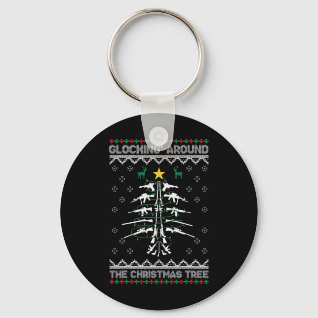 Porte-clés Tournant autour de l'arbre de Noël Pull de Noël la (Recto)