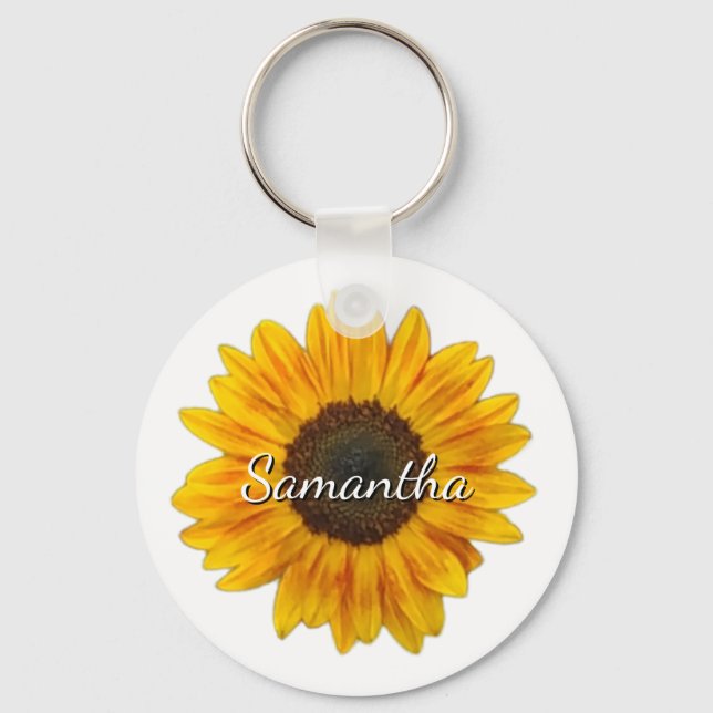 Porte-clés Tournesol avec un nom  (Recto)