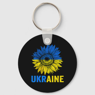 Porte-clés Tournesol de la paix Drapeau ukrainien Amoureux de