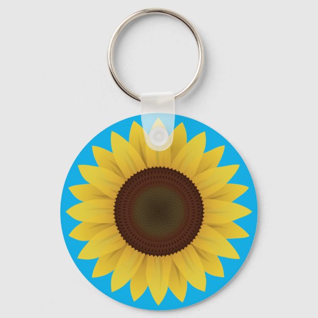 Porte-clés tournesol de l'été magnifique (Recto)