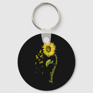 Porte-clés Tournesol de sensibilisation à la neurooblastomie