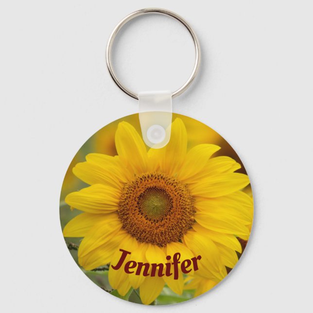 Porte-clés Tournesol Floral (Recto)