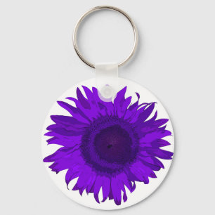 Porte-clés Tournesol Purple Pop Art