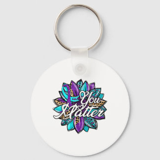 Porte-clés Tournesol Semicolon Léopard Prévention du suicide