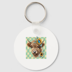 Porte-clés Tournesol Vache Png, Jolie Vache Highland