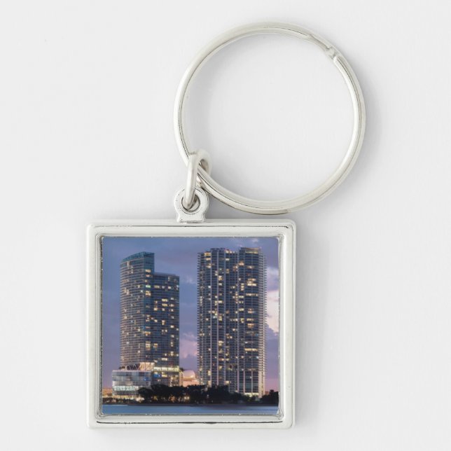 Porte-clés Tours de condominium au bord de mer à Miami (Devant)