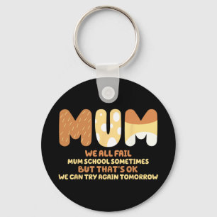 Porte-clés Tous échouent Maman École Maman Cadeaux Fête des m