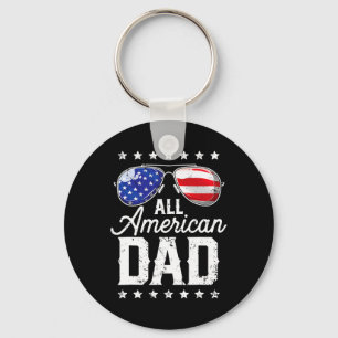 Porte-clés Tous les américains papa 4 juillet Fête des pères 