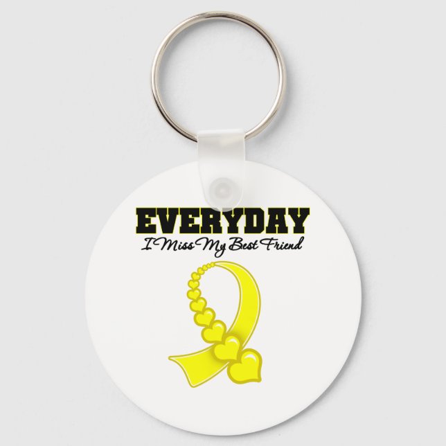 Porte-clés Tous Les Jours Je Manque Mon Meilleur Ami Militair (Recto)