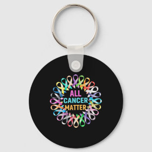 Porte-clés Tous les rubans colorés de sensibilisation au canc