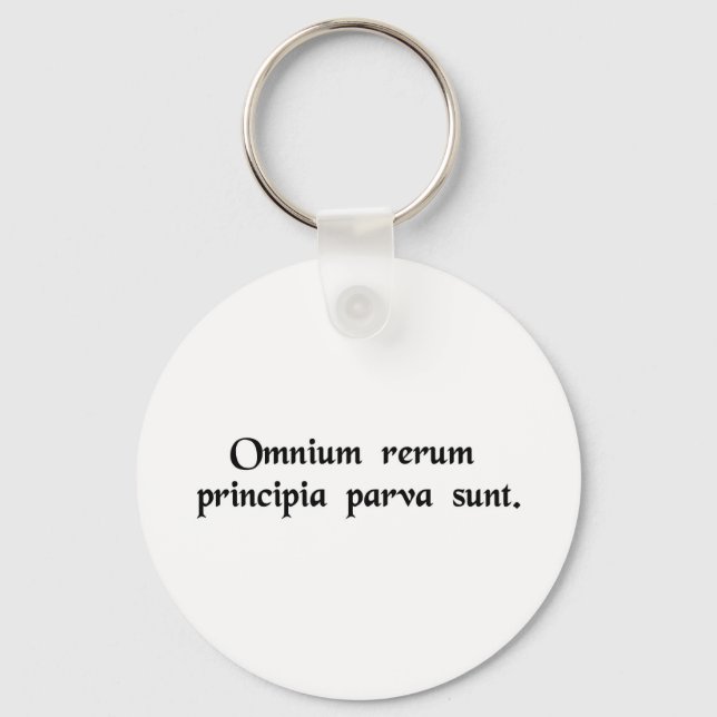 Porte-clés Tout a un petit début. (Recto)