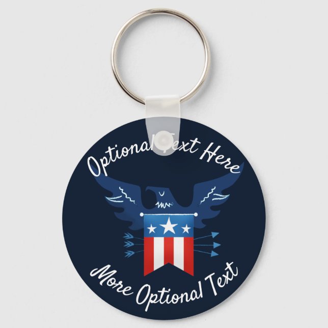 Porte-clés Tout American Eagle & Flag Patriotic (Recto)