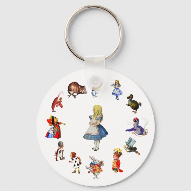 PORTE-CLÉS TOUT AUTOUR D'ALICE EN WONDERLAND (Recto)