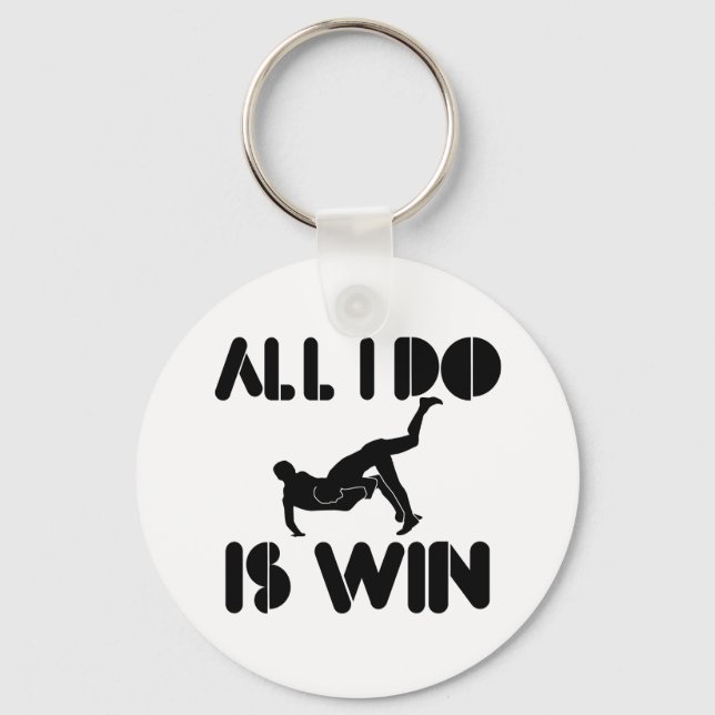 Porte-clés Tout Ce Que Je Fais, C'Est Gagner À La Lutte Gréco (Recto)