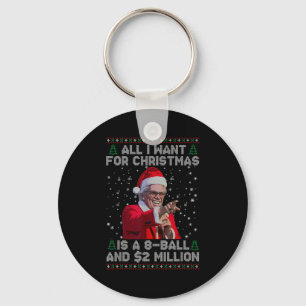 Porte-clés Tout ce que je veux pour Noël 8 Ball et 2 millions