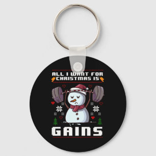 Porte-clés Tout Ce Que Je Veux Pour Noël Est Gains Snowman Gy