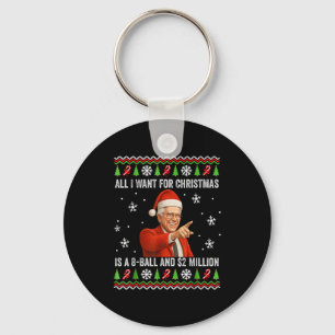 Porte-clés Tout ce que je veux pour Noël est une 8-balle et 2
