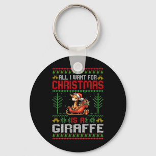 Porte-clés Tout Ce Que Je Veux Pour Noël Est Une Girafe - Mau