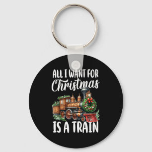 Porte-clés Tout ce que je veux pour Noël est une locomotive à