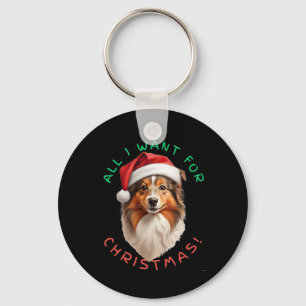 Porte-clés Tout Ce Que Je Veux Pour Noël ! Pour Shetland Shee