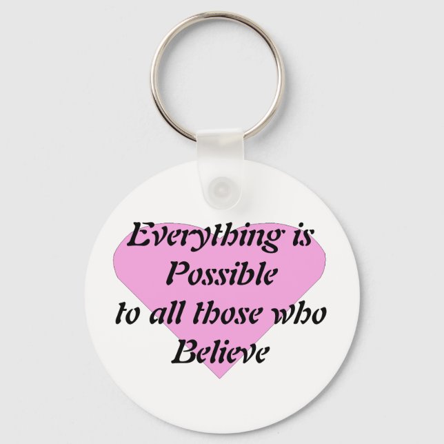Porte-clés Tout est possible à tous ceux qui croient (Recto)