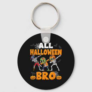 Porte-clés Tout Halloween Bro Dabbing Skeleton Jack-o'-lanter