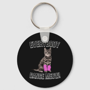 Porte-clés Tout Le Monde Danser Meow Kitten Chat Dansant Drôl