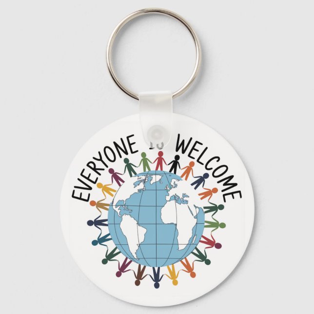 Porte-clés Tout le monde est le bienvenu (Recto)