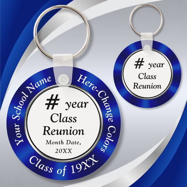 Porte-clés TOUTE ANNÉE, COULEURS Classe personnalisée Cadeaux (10 year class reunion ideas. 10 year reunion, for high school reunion or ANY YEAR. )