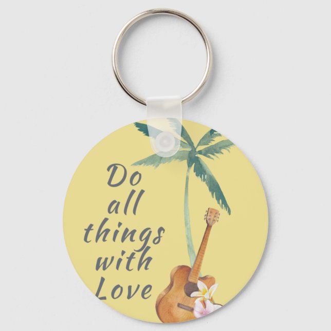 Porte-clés Toutes choses avec amour Tropical (Recto)