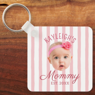 Porte-clés Toutes les couleurs Baby Face Photo Souvenir Maman